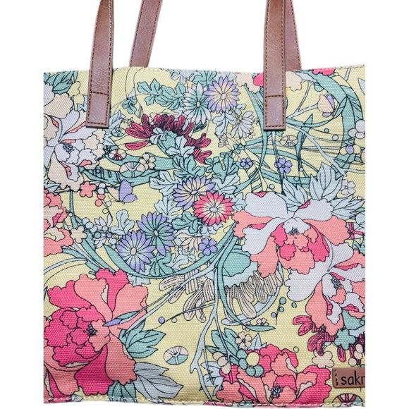 Sakroots Floral Cottagecore Tote Bag - Cotton Linen Like New - Picture 6 of 14
